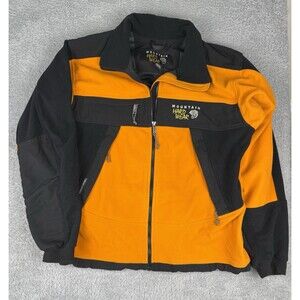 Mountain Hardwear Jacket Mens M Gore Windstopper Tech Orange Black Fleece Hike